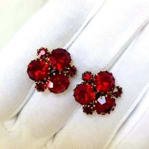 Vintage Red Opera Earrings